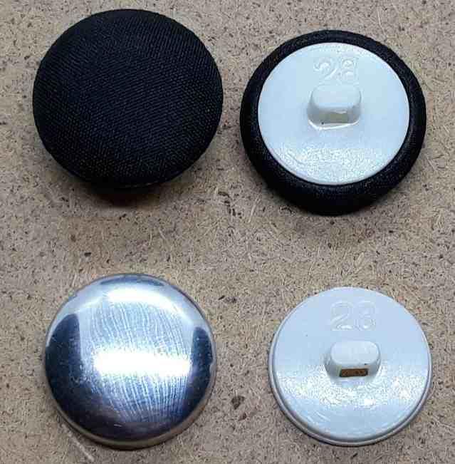 Ґудзик для обтягування тканиною 16.6 мм No28 Білий