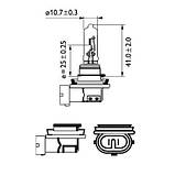 Автомобільна галогенова лампа "Philips" (H9)(12V)(65W), фото 4
