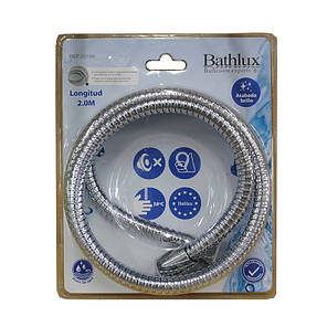 Шланг душовий пластиковий у металевому обплетенні 200 см Bathlux 20184 132189, фото 3