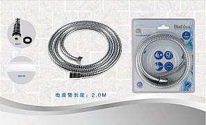 Шланг душовий пластиковий у металевому обплетенні 200 см Bathlux 20184 132189, фото 2