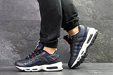 Модні чоловічі кросівки Nike air max 95,сині з білим 41,43,44 р, фото 2