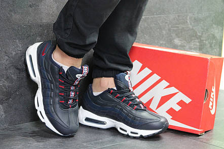 Модні чоловічі кросівки Nike air max 95,сині з білим 41,43,44 р, фото 2