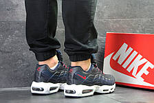 Модні чоловічі кросівки Nike air max 95,сині з білим 41,43,44 р, фото 3