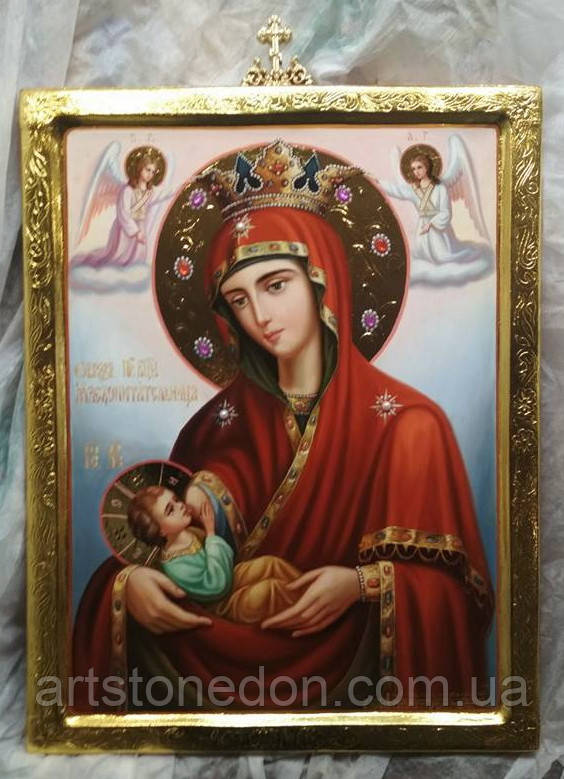 Ікона Божої Матері Млекопітательниця писана масляними фарбами