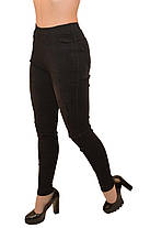 Джинси жіночі з візерунком із геометричних фігур Джегінси в чорному кольорі, фото 3