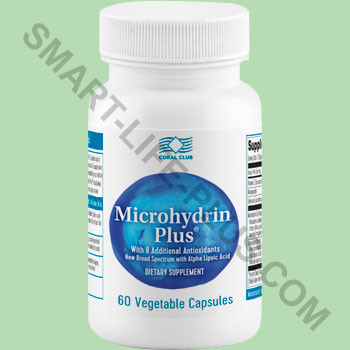 Микрогидрин - антиоксидант, лужним, підтримка гомеостазу, виводить токсини, профілактика онкології