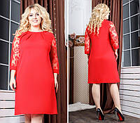 Платье Plus Size, артикул 149, цвет красный
