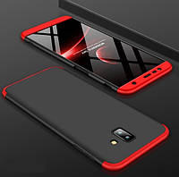 Чохол GKK 360 для Samsung J6 Plus 2018 / J610 Чорно-червоний