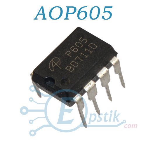 AOP605, транзисторная сборка P+N chanel, 30V 6.6A / 7.5A, DIP8 - фото 1 - id-p682733854