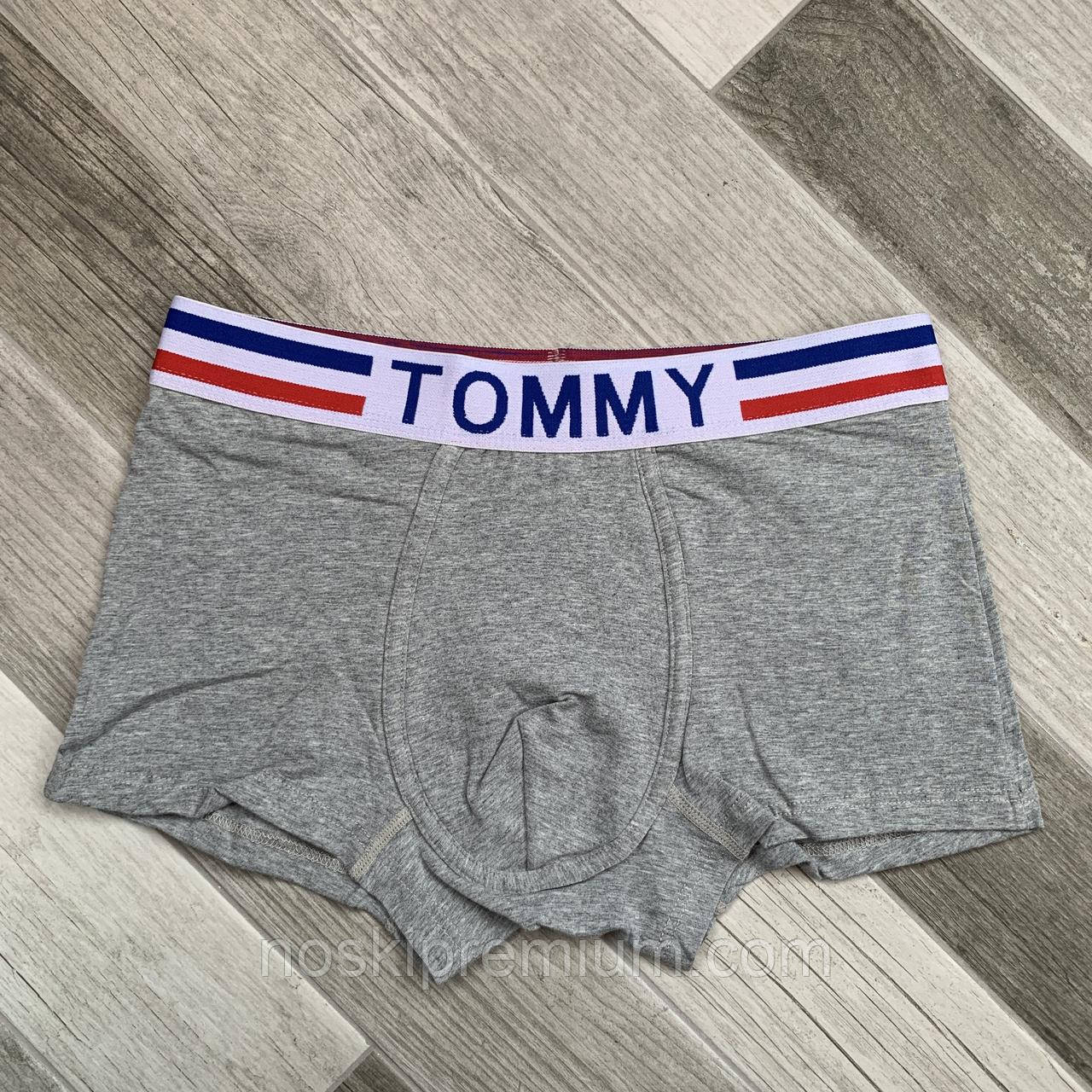 Труси чоловічі боксери бавовна Tommy Hilfiger, розмір XL (50-52), світло-сірі, 03347