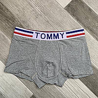 Трусы мужские боксеры хлопок Tommy Hilfiger, размер M (46-48), светло-серые, 03345