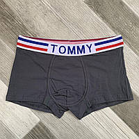 Трусы мужские боксеры хлопок Tommy Hilfiger, размер 2XL (52-54), тёмно-серые, 03332