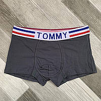 Трусы мужские боксеры хлопок Tommy Hilfiger, размер L (48-50), тёмно-серые, 03330