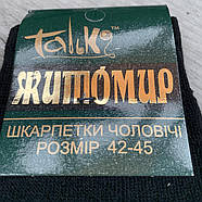 Шкарпетки чоловічі махрові х/б з вовною Талько, Житомир, 42-45 розмір, чорні,1573, фото 4