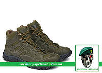 Тактические зимние ботинки "НАТО" в цвете темная олива green утеплитель мех