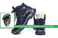 Тактические зимние ботинки "НАТО" в цвете черный black утеплитель мех