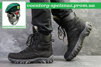 Тактичні демісезонні берці "Commando NATO" (армійські черевики Коммандос) чорний black з мембраною