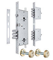 Замок врезной MUL-T-LOCK 3-WAY DIN+DIN 415G CR BRIGHT_BRASS UNIV BS63мм 2_protectors SP (Израиль)