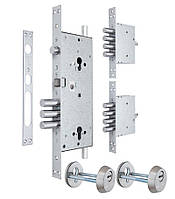 Замок врезной MUL-T-LOCK 3-WAY DIN+DIN 415G CR BRUSHED_NICKEL UNIV BS63мм 2_protectors SP (Израиль)