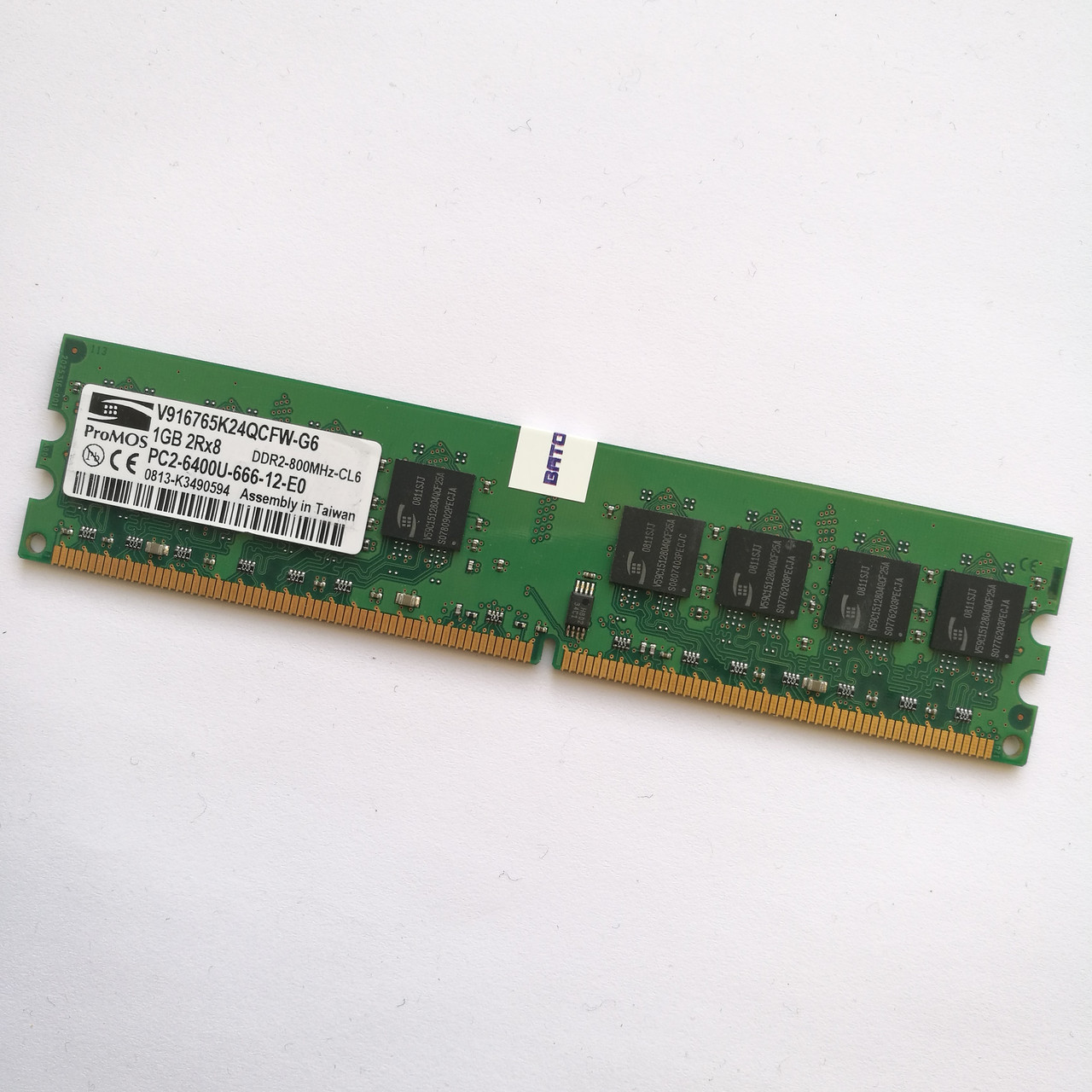 Оперативная память Promos DDR2 1Gb 800MHz PC2 6400U CL6 (V916765K24QCFW-G6) Б/У