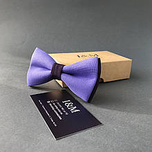 Краватка-метелик I&M Craft класична лавандова з фіолетовим (010317)