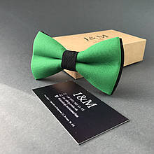 Краватка-метелик I&M Craft класичний зелений з чорним (010318)
