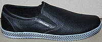 Мужские кожаные туфли черные на резинке от производителя модель АМТ700Р
