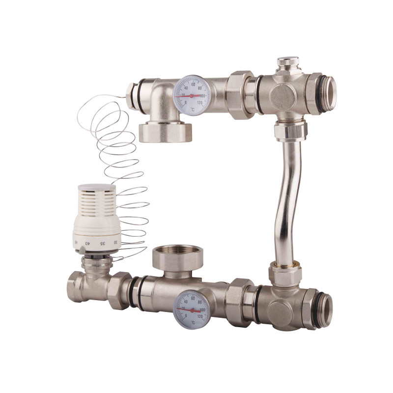 Змішувальна група з байпасом 1" для колектора теплої підлоги, фото 1