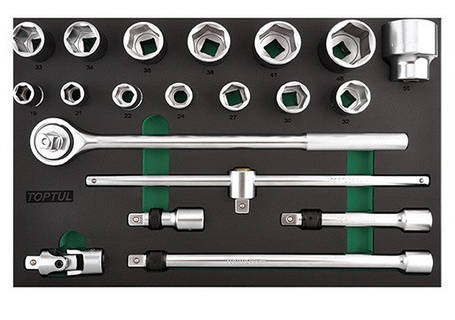Набір інструменту 3/4" 20ед. (в ложементі) Toptul GVD2010, фото 1