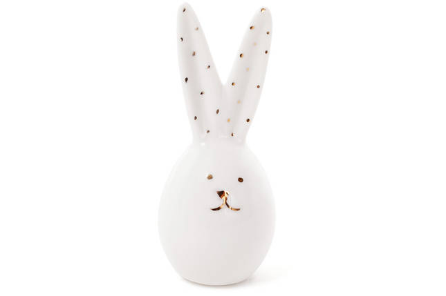 Декоративна порцелянова фігурка із золотим декором Кролик 9 см, у пакованні 12 шт. (872-800), фото 1