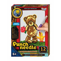 Вышивка Punch needle. Мишка с утенком PN-01-01 Danko-Toys