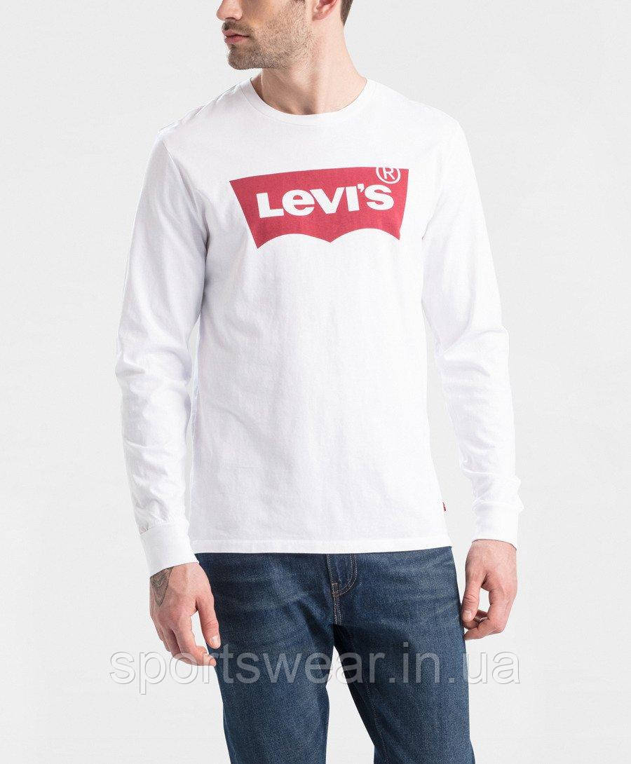 Світшот білий чоловічий з принтом Ливайс Левіс Levis Levis | "" В стилі levi's ""
