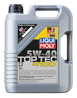 LIQUI MOLY Масло 5W40 Top Tec 4100 (5L) (Longlife-04/WSS-M2C 917-A/MB 229.31/VW 502.00/505.00/505.01) 