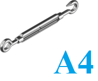 Талреп гак-кільце, нержавіючий А4, DIN 1480