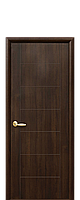 Межкомнатные двери Новый стиль Рина с гравировкой каштан ПВХ