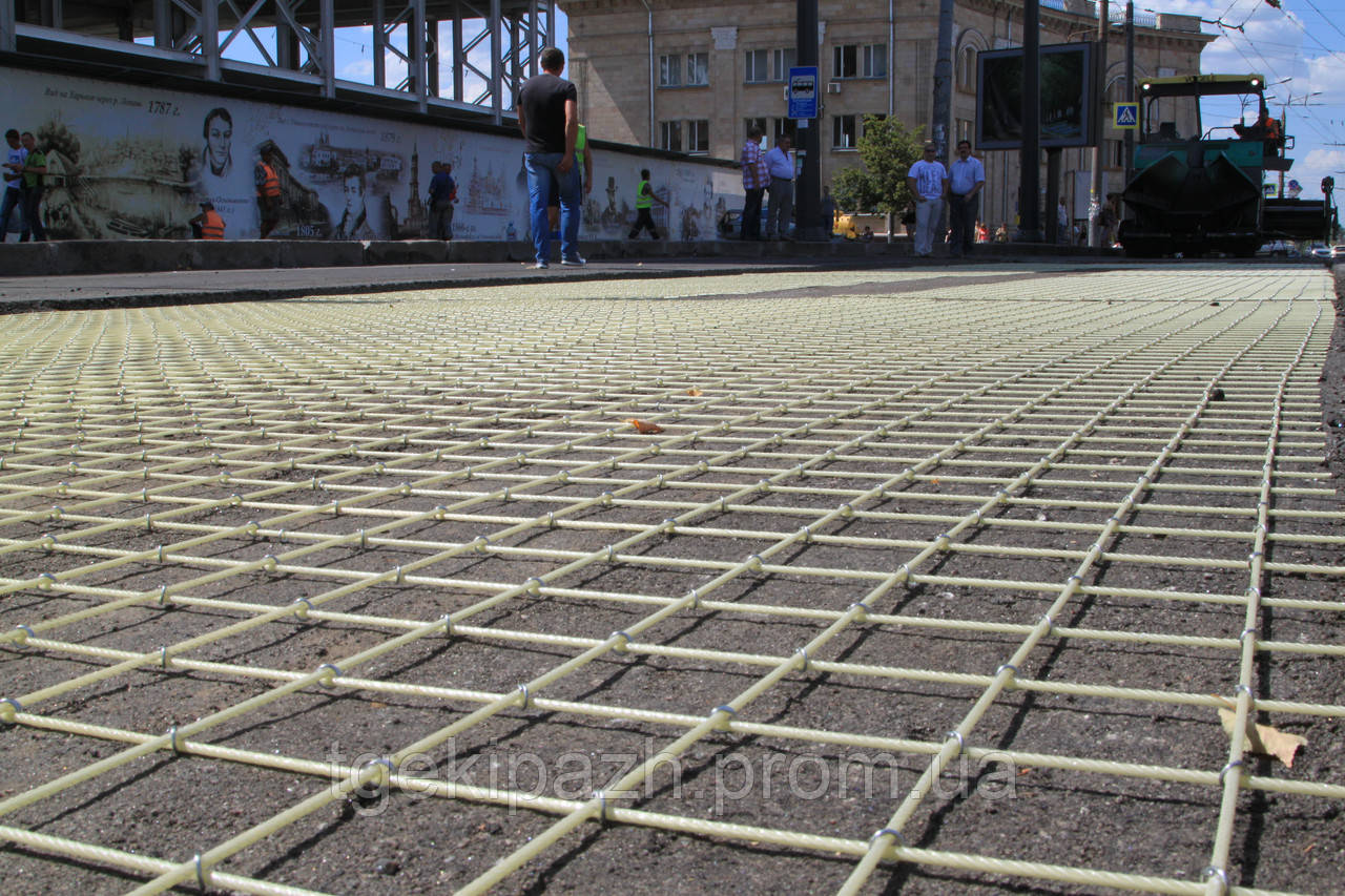 Сітка композитна 4СКС 100/100 6000Х2000 зі склопластикової арматури Ø 4 мм, комірка 100х100, фото 1
