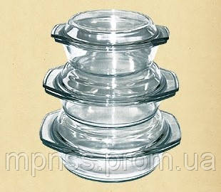 Набір термостійкого посуду 1.0 л+1.5 л+2.0 л 6в1 Dekok GW-711EF, фото 1