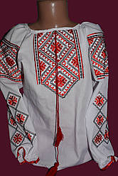 Сорочка вишита дівчача "Червоне і чорне"