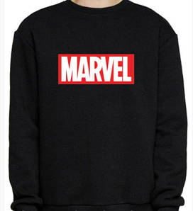 Sweatshirt MARVEL чоловічий чорний Світшот з принтом Марвел Комікси Пайта трикотажна Марвел Светр демісезонний