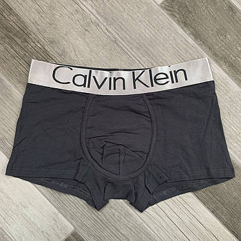 Труси чоловічі боксери бавовна Calvin Klein, розмір M (46-48), темно-сірі, 03393