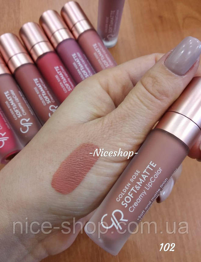 Помада Golden Rose Soft&Matte Creamy Lipcolor №102, фото 1