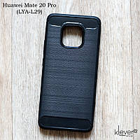 TPU чехол накладка для Huawei Mate 20 Pro (LYA-L29) (black "Carbon")