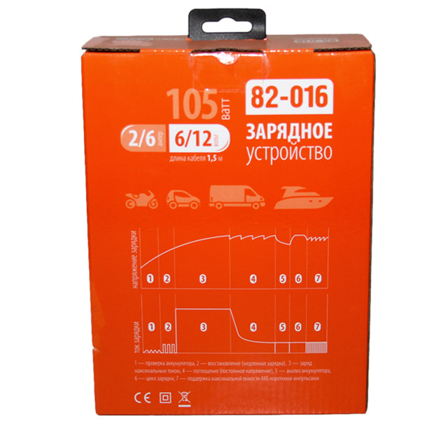 Автомобільний зарядний пристрій для АКБ 2.0 A/6A 6/12B MIOL 82-016 Автомобільний зарядний пристрій для АКБ 2.0 A/6A 6/12B MIOL 82-016