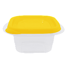 Набір контейнерів для харчових продуктів "Омега" квадратних 0,45 л. (3 шт.), фото 4