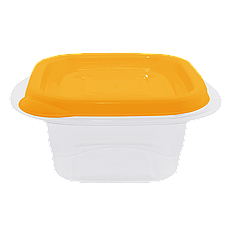 Набір контейнерів для харчових продуктів "Омега" квадратних 0,45 л. (3 шт.), фото 6
