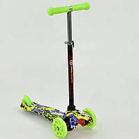 Самокат А 24702/779-1293 MINI "Best Scooter" 3 колеса світло, PU, трубка керма алюмінієва, у коробці
