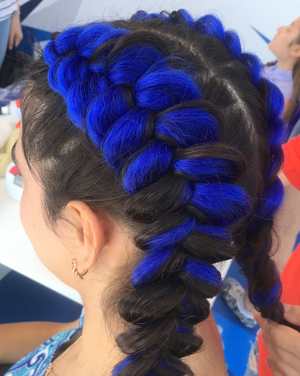 💙 Канекалон однотонний яскравий синій, коса 💙