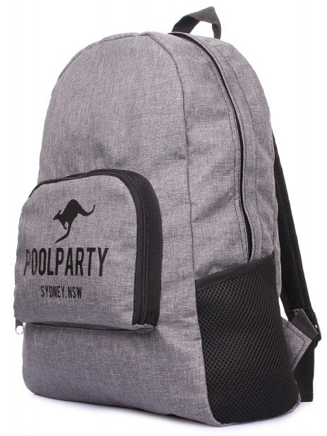 Рюкзак POOLPARTY transformer-ripple 15 л серый, фото 1