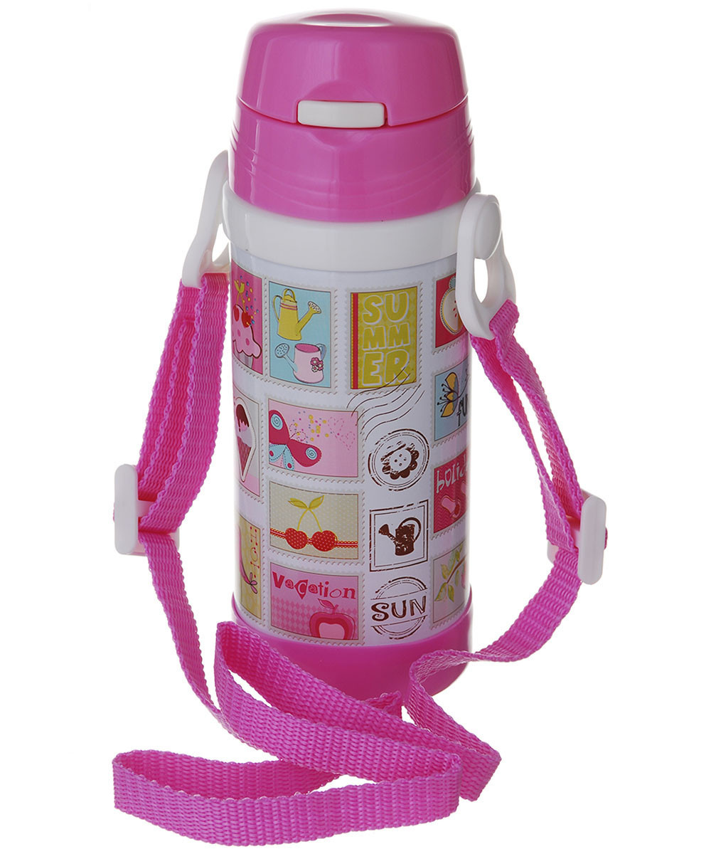 Дитячий Термос с трубочкою рожевий