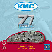 Ланцюг велосипедна KMC Z7 з замком, 116 ланок, в інд. пакуванні, grey